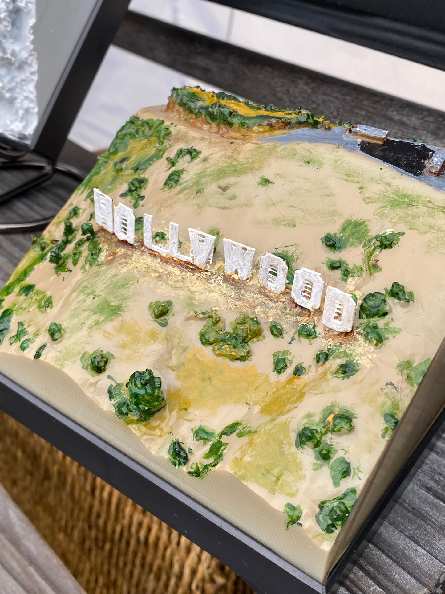 LA Landmarks - The Hollywood Sign 5" x 5" Hand Painted